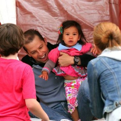 Daisy Cryer along with her father, Jon Daisy. 